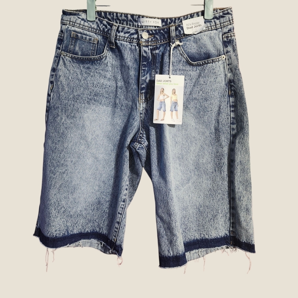 Witty Fox 90s Baggy Dad Jorts Sz 11 - Picture 3 of 9
